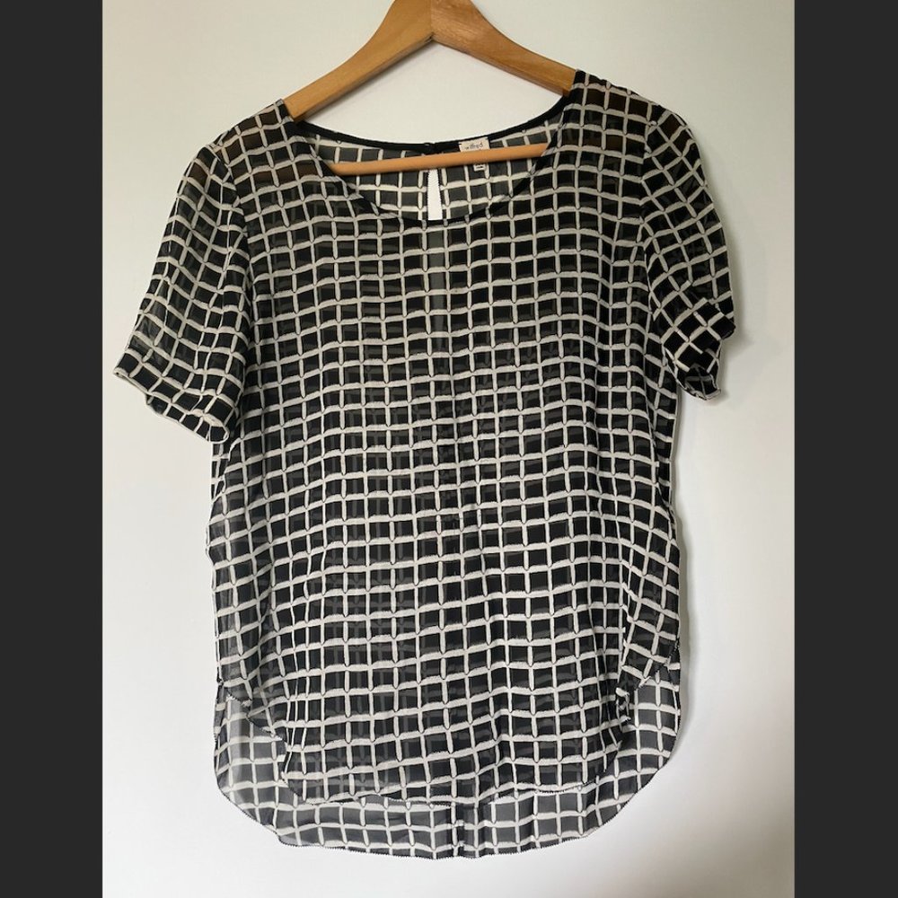 Aritzia Wilfred Silk Georgette T-Shirt Blouse - XXS